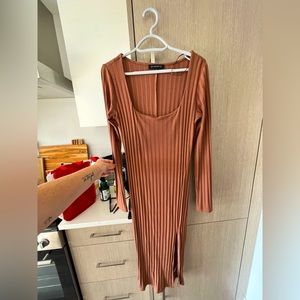 Dynamite brown body con dress size M